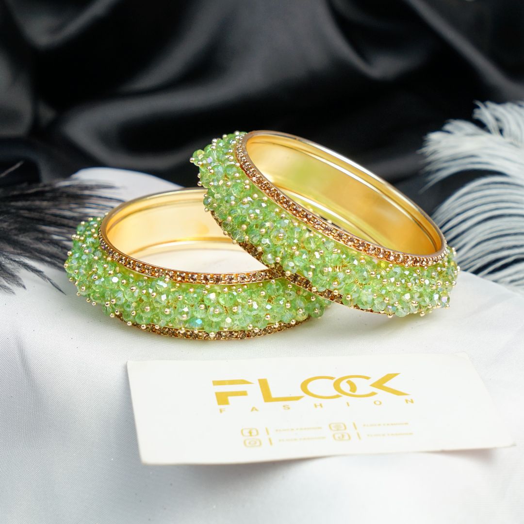 Crystal Gajra Fancy Stones Kara Bangles