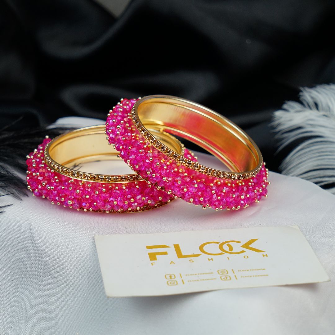 Crystal Gajra Fancy Stones Kara Bangles